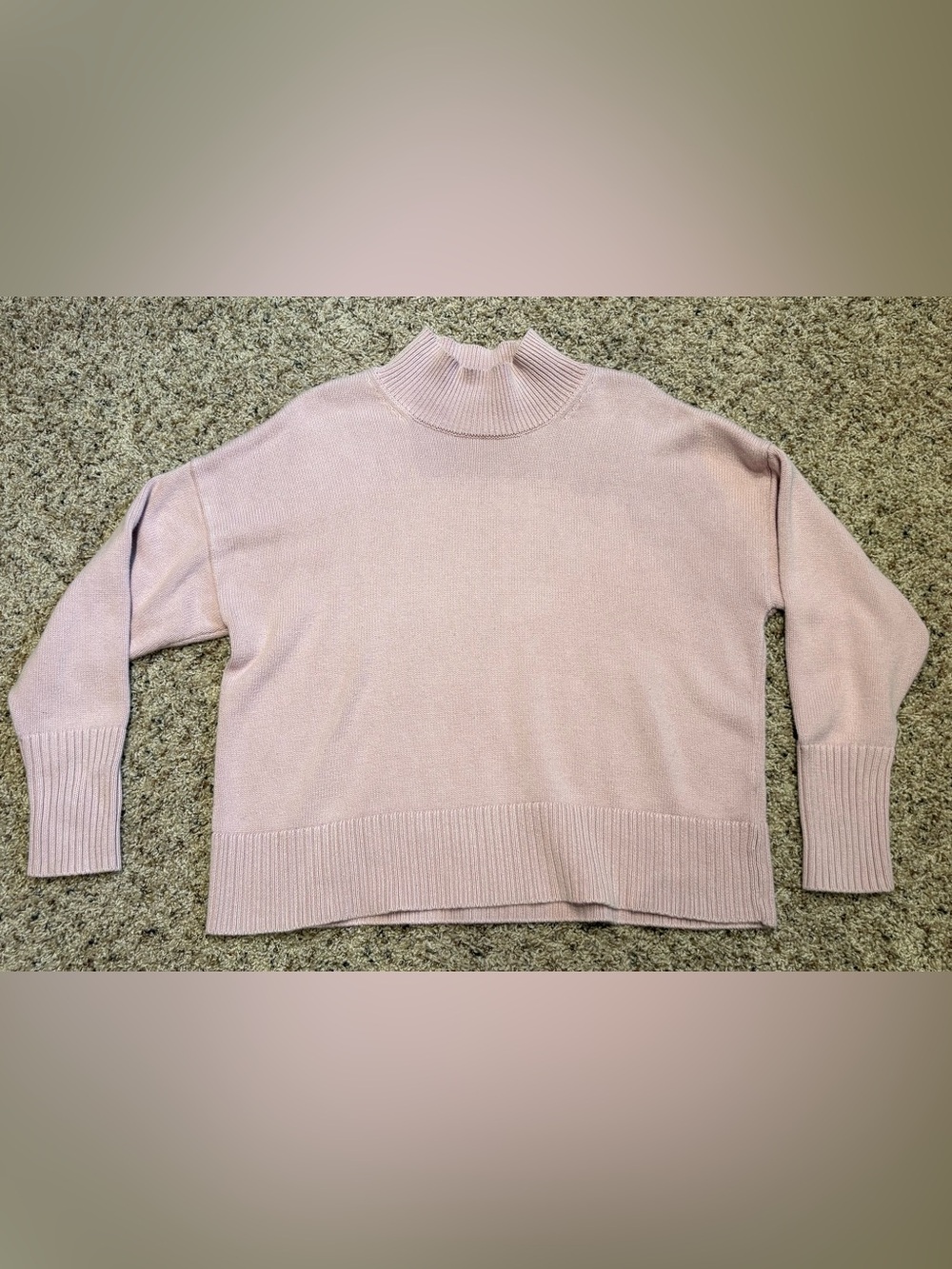 gap pale pink/purple mock neck sweater